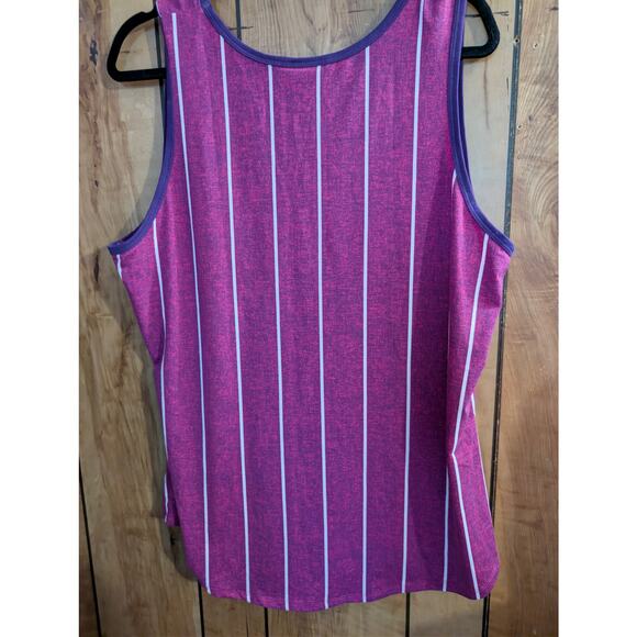Lularoe Tank Top Plus Size 3X XXX Pullover Shirt Purple White Sleeveless Cami - Picture 2 of 7